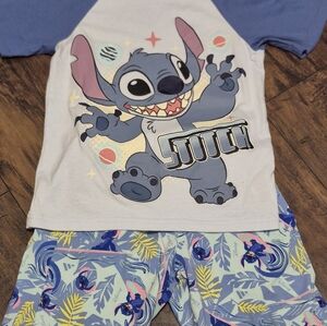 Stitch Kids Short Set - Blue and Gray